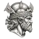 odysseus head tattoo design idea