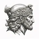 odysseus head tattoo design idea