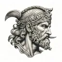 odysseus head tattoo design idea