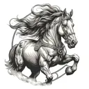 draft horse shoe tattoo design idea