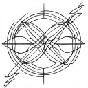 Gemini and Aquarius patern geometrical tattoo design idea