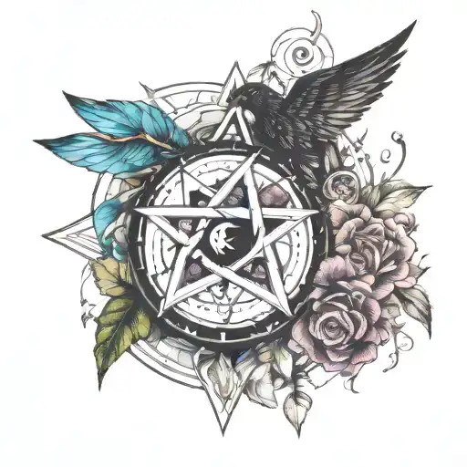 wicca tattoo design idea
