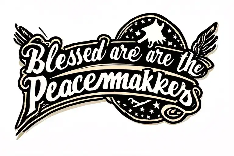 "blessed are the peacemakers " law enforcement tattoo design idea