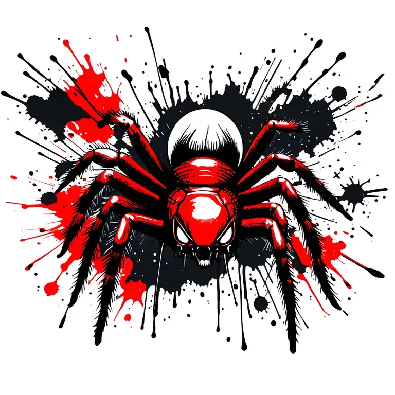 Black Widow Spider tattoo design idea