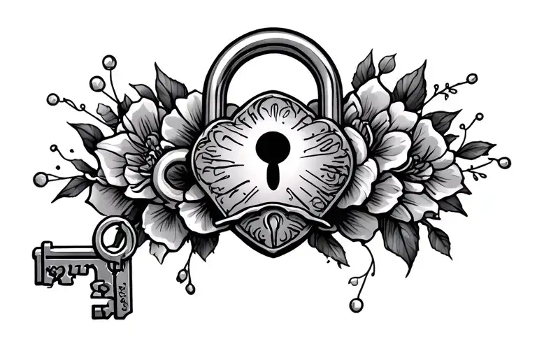 slutty tattoo design inspired lock and key tattoo design idea