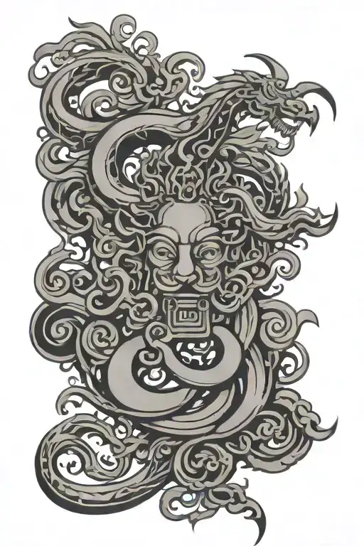 tibetan  horyig calligraphy tattoo design idea