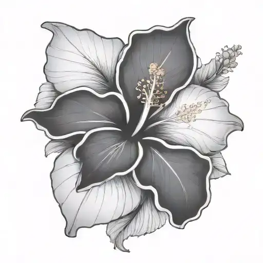 hibiscus flower tattoo design idea