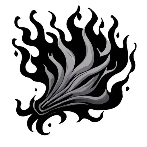 flames left arm sleeve tattoo design idea