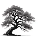 tree with bare branches tattoo design idea