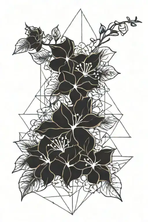 Bougainvillea tattoo design idea
