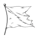 templar flag in a french field There tattoo design idea