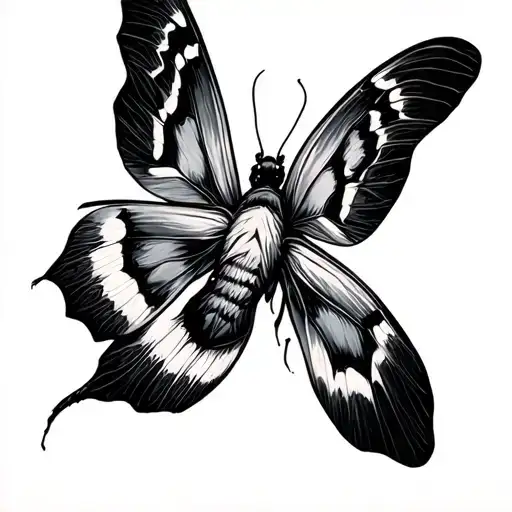 moth tattoo design idea