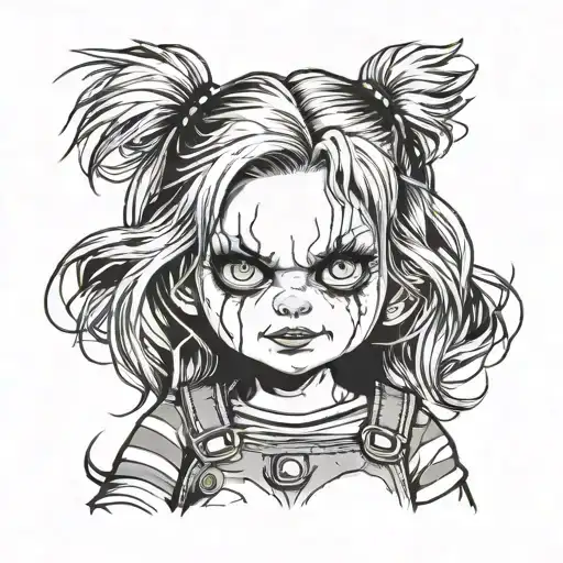 Chucky girl tattoo design idea