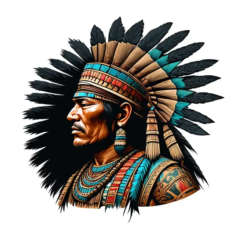 Culture aztec warrior tattoo design idea