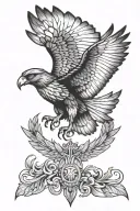 hawk wings spread wide tattoo design idea