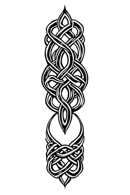 celtic knot ring finger tips touch tattoo design idea