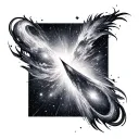 Galaxy Black And White tattoo design idea