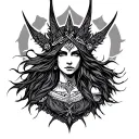 Freya Nordic goddess tattoo design idea