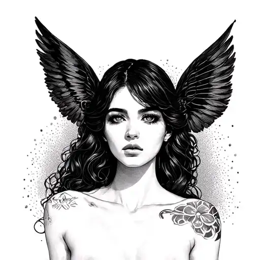 waifu desnuda tattoo design idea