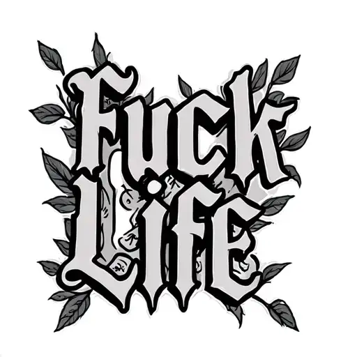 Fuck Life tattoo design idea