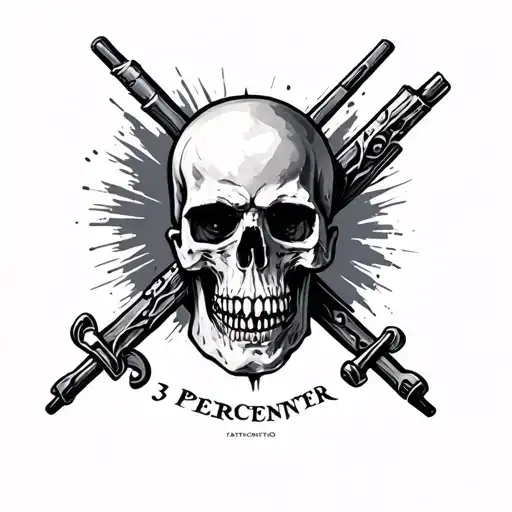3 Percenter tattoo design idea