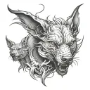 hell hounds tattoo design idea