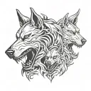 hell hounds tattoo design idea