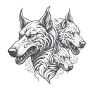 hell hounds tattoo design idea