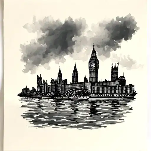 post it note with Liverpool city skyline tattoo design idea