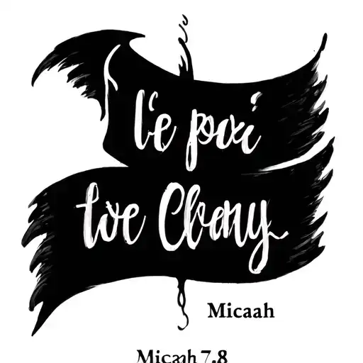 micah 7:8 bible verse tattoo design idea