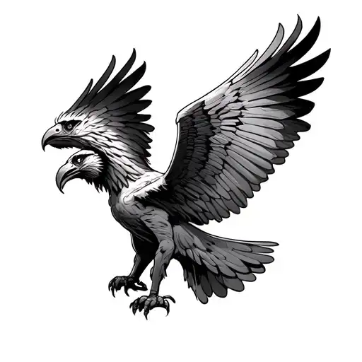 griffin soaring tattoo design idea
