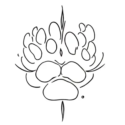 Bali tattoo, creativity and dog paw print tattoo design idea