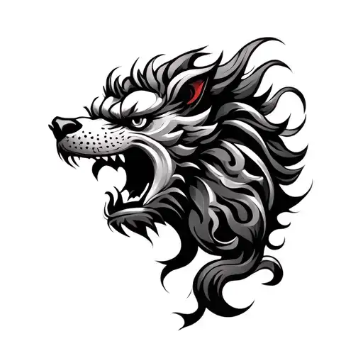 Foo Dog tattoo design idea