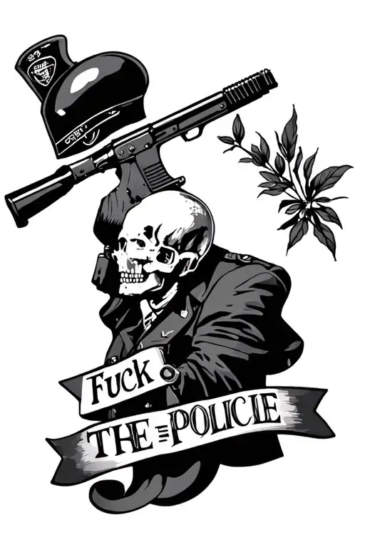 Fuck The Police tattoo design idea