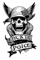 Fuck The Police tattoo design idea