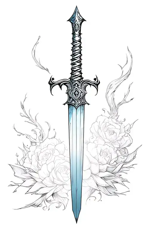 dagger tattoo design idea