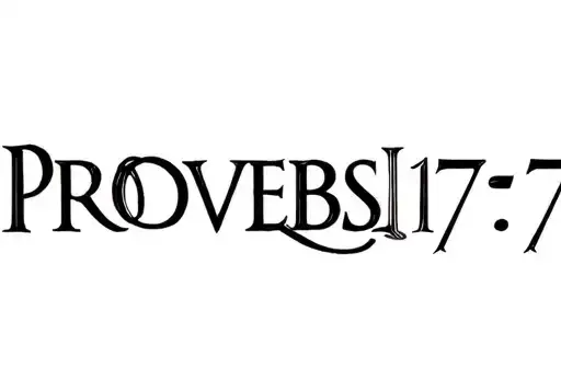 "PROVERBS 17:17" tattoo design idea