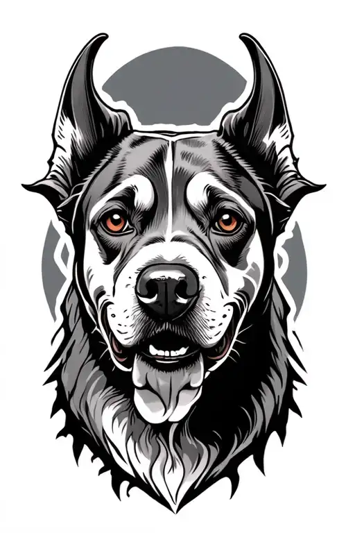 Devil Dog tattoo design idea