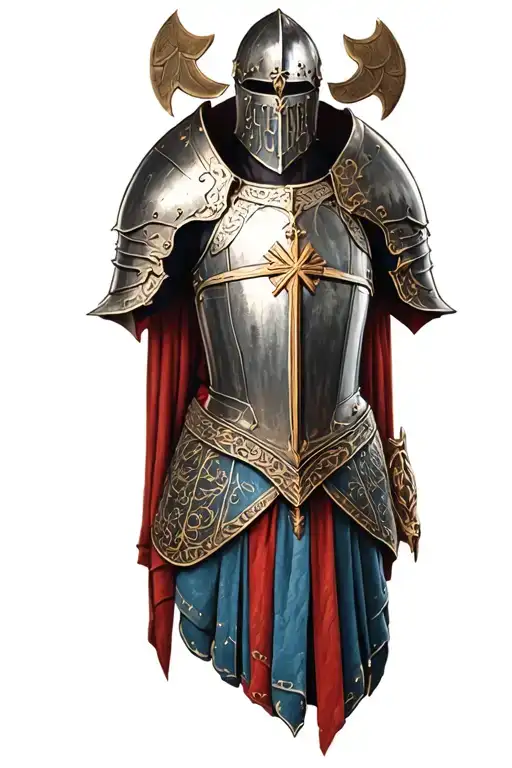 biblical medieval armor adorned tattoo design idea