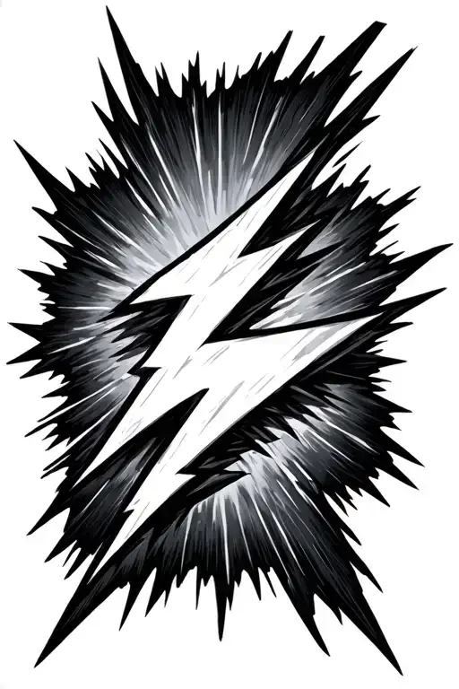 lightning bolt tattoo design idea