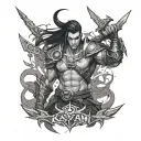 Kayn league of legends tattoo design idea
