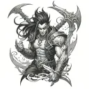 Kayn league of legends tattoo design idea