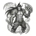 Kayn league of legends tattoo design idea