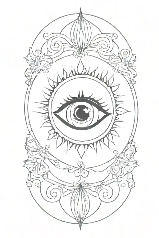Hungarian Gypsy eye symbol tattoo design idea
