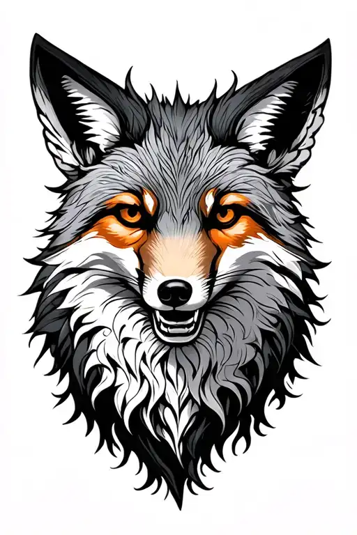 renard a 9 queue tattoo design idea