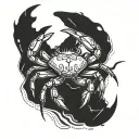 Vladimir Putin on a crab tattoo design idea