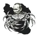 Vladimir Putin on a crab tattoo design idea