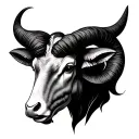 Aries and Taurus cusp  tattoo design idea