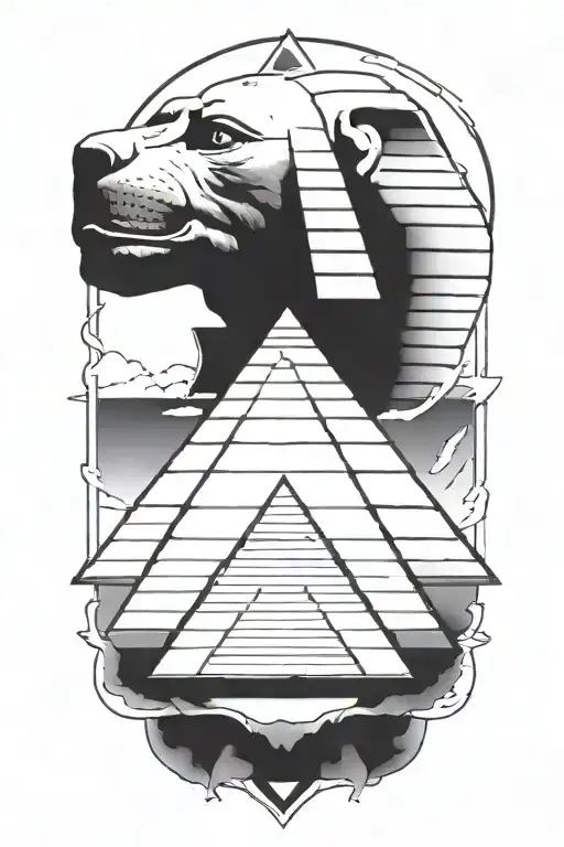 Alpha Phi Alpha Sphinx pyramid tattoo design idea