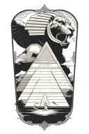 Alpha Phi Alpha Sphinx pyramid tattoo design idea